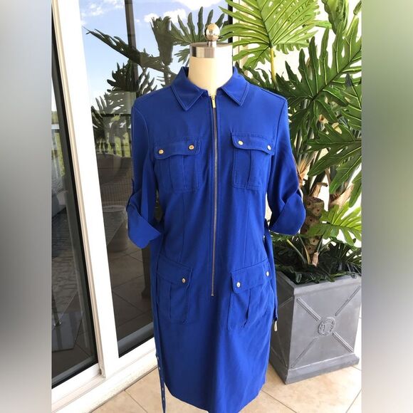 Michael Kors Blue Belted Dress - Picture 4 of 8